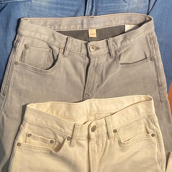 LOT OF 5 PAIRS! Banana Republic Traveler Jeans Men's SLIM 28X32, gorgeous - Picture 3 of 14